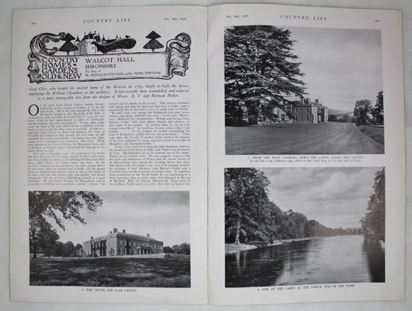 Walcot Hall, The Seat of Mr Ronald Stevens and Mr Noel Stevens