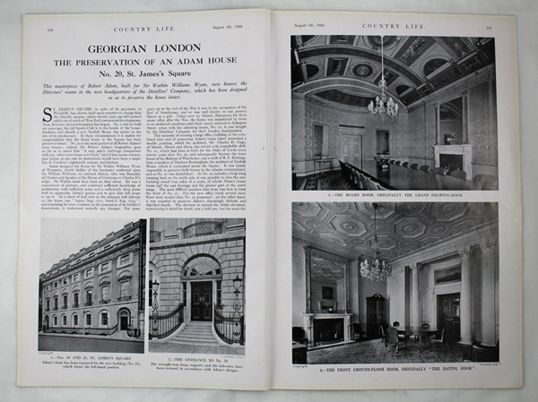 20, St James's Square, The Preservation of an Adam House