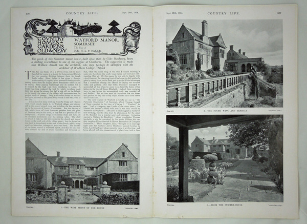 Wayford Manor, the Seat of Mr H. L. P. Baker