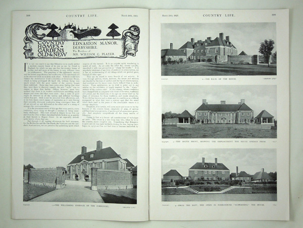 Ednaston Manor, the Residence of Mr William G. Player