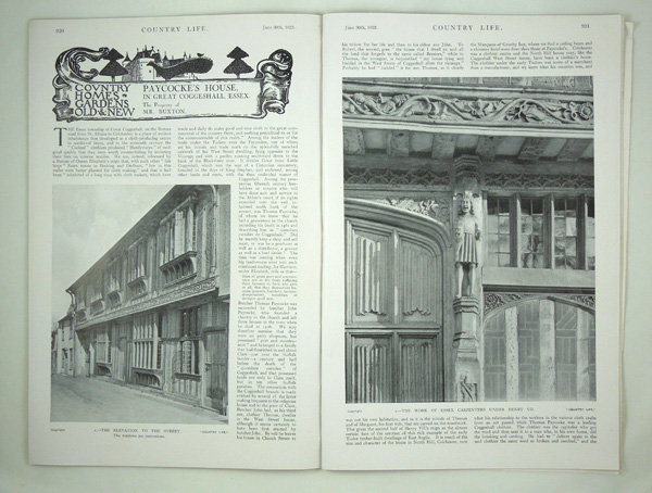 Paycocke's House, The Property of Mr Buxton, M.P