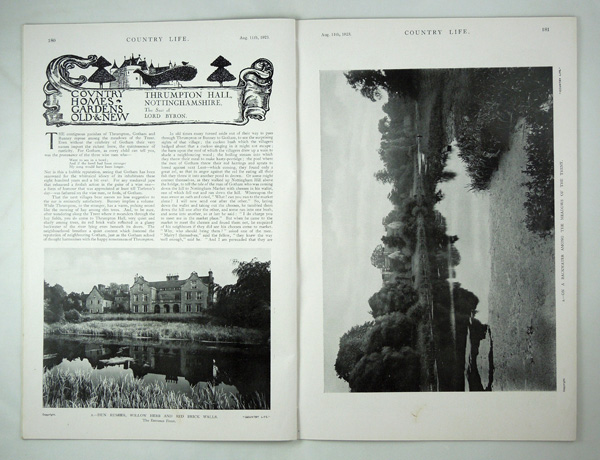 Thrumpton Hall, The Seat of Lord Byron