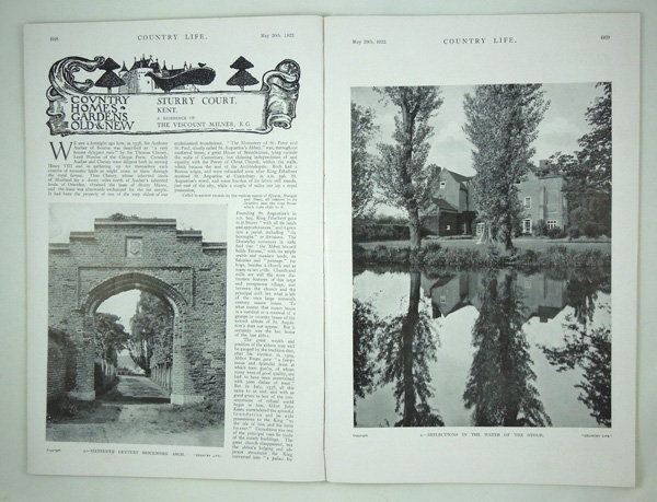 Sturry Court, A Residence of The Viscount Milner, K.G.