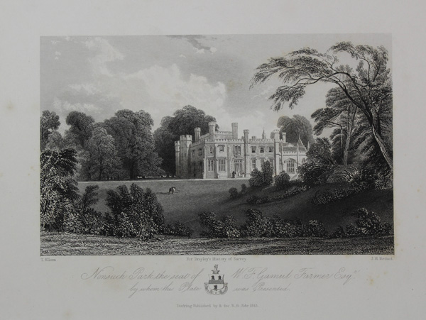 Nonsuch Park, the Seat of W. F. Gamul Farmer, Esq