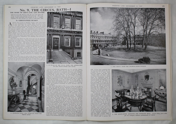 No. 9, The Circus, Bath (Part 1), The Home of Lieut-Col. Leo Jenner