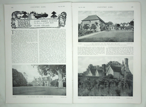 Clare Priory, The Residence of Lady May. and Clare Village
