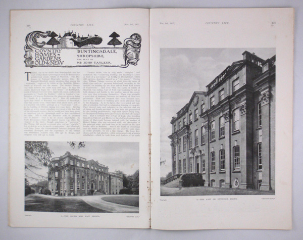 Buntingsdale Hall, The Seat of John Tayleur