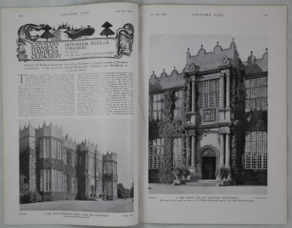 Howsham Hall (Part 1), The Seat of Col. The Hon. Tatton Willoughby