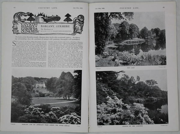 Bargany, Ayrshire, The Residence of Lt. Col. N. V. C. Dalrymple-Hamilton