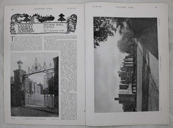 Heydon Hall, The Seat of Mrs Granville Duff